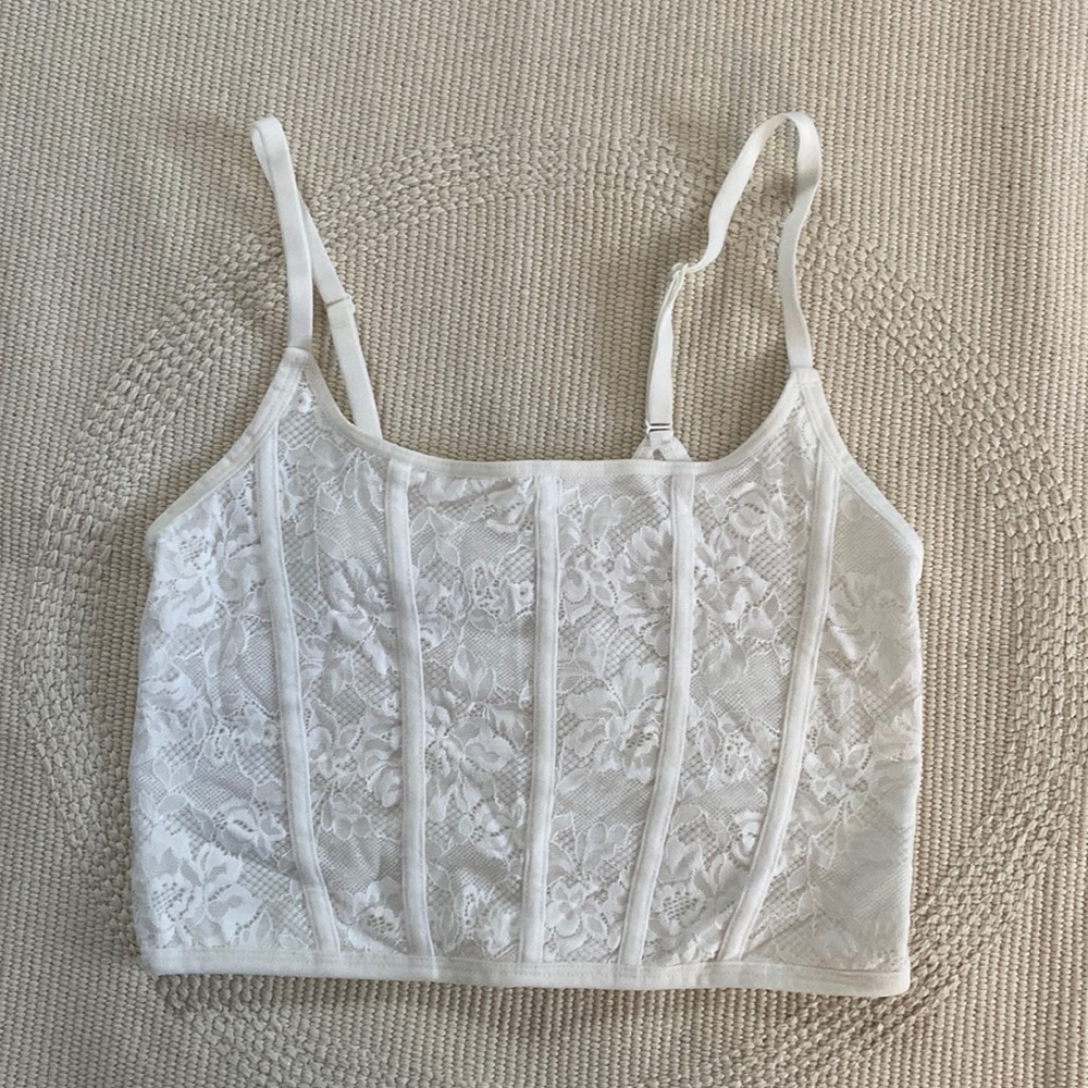 Tank Top White Lace